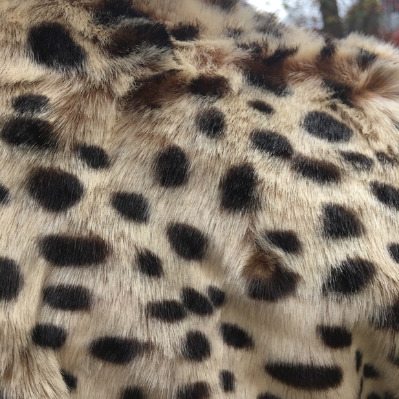AVEC LES FILLES Faux Fur Leopard Cheetah Coat NWT - Picture 6 of 8